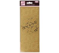 Shiny Gold Decorative Floral Corner Labels Stickers for Cards, Craft and Decoration