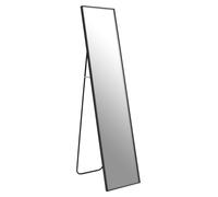 Shiny Gold Floor Mirror With Rectangle Frame, Distinctive Decorative Styling Mirror, Modern Full Size Mirror Premier Housewares Black One Size