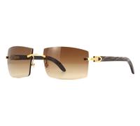 Shiny Gold with Black Genuine Buffalo Horn/Brown Gradient with Light Mirror / 59