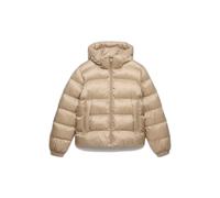 Shiny hooded puffer jacket for women Superdry Beige L