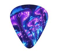 Shiny Mushroom 12 Pack Guitar Picks Plectrums,4 pieces in each of 3 sizes, Suitable for a wide range of stringed instruments