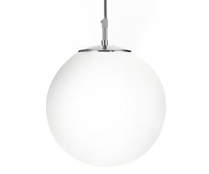 Shiny Opal Ball Pendant Satin Silver Suspension