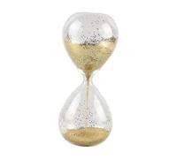 Shiny Ornament, Decorative Hourglass Figurine with Fine Glitter Sand in Glass for Gift, Reception Area Decoration, gold
