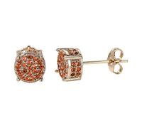 Shiny round earrings with cubic zirconia stones. Exquisite and beautiful accessories that are suitable for everyone and add charm. Sparkling earrings For, one size, Zinc alloy, No Gemstone
