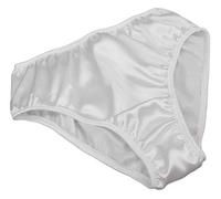 Shiny Satin Vintage School Girl Style Knickers. Bridal White Sizes XS to XXL Made in France (M fits HIPS 36"-38")