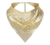 Shiny Sequins Scarf Women's Sparkle Metal Punk Scarf Adjustable Personality Street Hipster Triangle Neckerchief for Fashion Show Disco Party Mardi Gras Bling Nightclub Accessories
