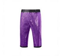 Shiny Shorts for Men Rave Club Dance Shiny Shorts for Men Rave(Purple M)