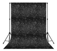 Shiny Silver Glitter On Black Background, Photography Backdrop Photo Props 5x7FT Photo Background for Party Home Decoration
