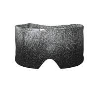 Shiny Silver Glitter Printed Sleeping Blindfold, Padded Ear Warmer Mask, Adjustable Head Wrap, for Deep Relaxation