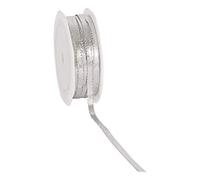 Shiny Silver Lurex Ribbon 6mm x 25 Metre roll
