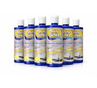Shiny Sinks Cream Sink Cleaner 250ml (Pack of 6) - Powerful Formula for Ceramic, Stainless Steel & Granite - Lemon Fragrance - Removes Grease, Limescale & Stains
