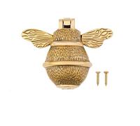 Shiny Solid Brass Bumblebee Door Knocker for Front Door Handmade. Symbol of Good Fortune