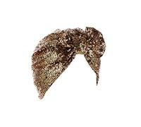 Shiny Turban Shimmer Chemo Cap Headwear Beanie Hair Scarf Sequin Beret Hat Sparkly Shining Beanie Cap for Women Girls Halloween Festival Party Club Fun Costume Stretch Cap Beanie Hat Comfy