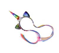 Shiny Unicorn Headband with Sequin Finish for Parties and Costumes | Masquerade Hair Accessory, Halloween School Spirit Days, for Teens, Sparkling Look