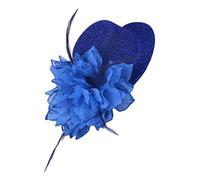 Shiny Women Fashion Party Decor Comb Artificial Feather Hair Band(Navy)