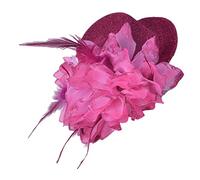 Shiny Women Fashion Party Decor Comb Artificial Feather Hair Band(Pink)