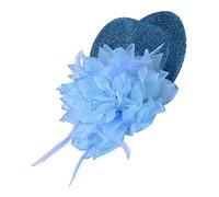 Shiny Women Fashion Party Decor Comb Artificial Feather Hair Band(Sky)