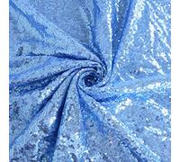 ShinyBeauty Baby Blue Sequin Fabric for Party Wedding Dress Tablecloth - Wholesale 1 Yard D1122