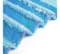 ShinyBeauty Mermaid Blue Iridescent Glitter Fabric - 1 Yard for DIY Shimmer Sewing, Colorful Sequin for Party, Wedding, Christmas