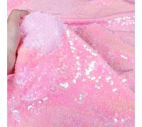 ShinyBeauty Pink Sequin Fabric by The Yard - Mermaid Glitter Flip Fabric Iridescent Reversible 92cm for DIY Party Wedding Christmas