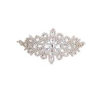 ShinyBeauty Rhinestone Wedding Belt for Women - Sparkling Crystal Bridal Sash, Adjustable Silver Diamante Belt for Bridesmaids, Prom & Evening Dresses (RA004)