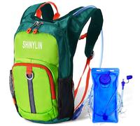 Shinylin 1 Pcs Kids Hydration Backpack with 1.5L Hydration Water Bladder Lightweight Water Backpack Hydration Pack (Fluorescent Green)