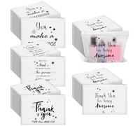 Shinylin 100 Pcs Employee Appreciation Gifts EVA Cosmetic Bag Bulk Inspirational Thank You Clear Makeup Bag with Zipper for Employee Appreciation Staff Women Friends Birthday Volunteer Week, White