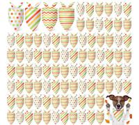 Shinylin 100 Pieces Fall Dog Bandanas Bulk Colorful Autumn Bandanas for Dogs with Polka Dot Stripe Wave Patterns for Pets Doggies Fall Autumn Thanksgiving Party Costume Accessories
