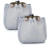 Shinylin 2 Pcs Saddle Hunting Dump Pouches Mesh Storage Bags with Drawstring Closure Lightweight Hunting Gear Accessories for Outdoor Travel Hiking Sport Easily Attaches to Any Saddle