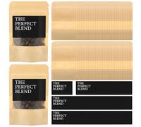 Shinylin 50 Sets Wedding Party Favors Bags and the Perfect Blend Stickers Kraft Stand up Pouches with Clear Windows for Wedding Bridal Shower Anniversary Souvenirs