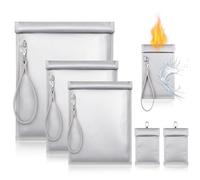 Shinylin 6 Pack Faraday Bags, Signal Blocking Pouches for Laptop Phone Car Key Tablet, Waterproof EMP Proof Anti Theft Anti Tracking Blocker Case (Silver)