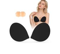 SHINYMOD Stick on Bra, Strapless Backless Sticky Bras for Women, Adhesive Silicone Invisible Push Up Bra Reusable Skin Comfortable Cup Bra with 2Pcs Nipple Covers