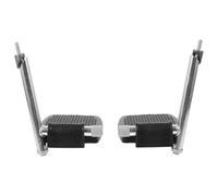 SHINYPASING 1 Pair Wheelchair Replacement Footrest Pedal Lightweight Metal and Abs Footrest Bar Black Convenient to Use Wheelchair Supplies for People with Lower Limb Movement Disorders