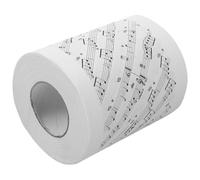 SHINYPASING 1 Roll Toilet Tissues Rolls Music Notes Decor Soft Reliable White Paper Unique Fun Creative Musical Note-Shaped Design Decoration Music Lovers