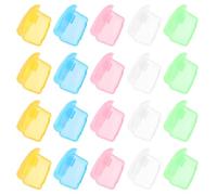 SHINYPASING 100pcs Portable Toothbrush Caps Covers Made of Sturdy Pp Material Universal Fit Protect Toothbrush Heads for Traveling and Camping Hygiene Random Color