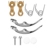 SHINYPASING 10pcs Trumpet Water Key Spit Valve Repair Kit Silver Metal Set Screws Pads Springs Easy Installation Enhanced Playing Experience for Brass Instruments