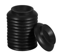SHINYPASING 12pcs Black Plastic Furniture Floor Protector Pads, Anti-vibration Refrigerator Stabiliser Feet for Indoor Piano and Furniture, Shock Absorption Base Pads