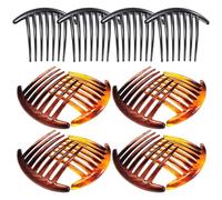 SHINYPASING 12pcs Plastic Side Hair Combs for Women Seven Teeth Moon Shape Lightweight Won't Tear Hair at Parties and Weddings