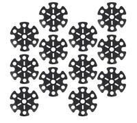 SHINYPASING 12pcs Trekking Pole Protector Disk Walking Stick Pad Rubber Black Anti-skid Cover for Hiking, Mountaineering and Outdoor Use