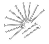 SHINYPASING 12sets Folding Fan Shaft Rivet and Nut Repair Kit | Stainless Steel, Silver Finish, Set, Decorative Touch, Easy Repair, for Folding Fans and Shafts