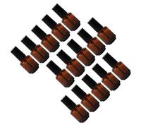 SHINYPASING 15pcs Cylindrical Glass Bottles for Nail Art 8ml Empty Nail Polish Containers with Brush Mixing Feature High Gloss Finish DIY Cuticle Oils and Treatments