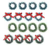 SHINYPASING 16pcs Christmas Home Wreath Pine Needle Decorations, Lightweight and Portable, Easy Installation for Decorating Christmas Trees and Shops, Beautiful Xmas Themed Design