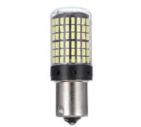 SHINYPASING 1Pcs 12-24V Car LED Turn Signal Light Bulb Ba15S 144 Smd 3014 Anti-Stroboscopic Decoder White Auto Indicator Lamp for Vehicle Signal