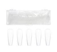 SHINYPASING 200pcs Fake Nails Tips Acrylic Detachable Nail Patches Not Easy to Be Deformed Convenient Operation for DIY and Home Use