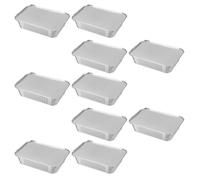 SHINYPASING 20pcs Disposable Tin Foil Boxes 850ml Silver Bbq Foil Trays for Food Storage and Heating the Oven Practical Barbecue Boxes for Wedding Party and Takeaway