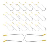 SHINYPASING 20pcs Hot Curler Clips 304 Stainless Steel Roller Clips Easy-to-use Hair Roller Securing Pins Red for Home Styling Random Color