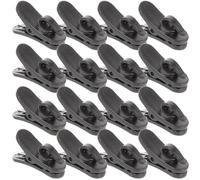 SHINYPASING 20pcs Lapel Lavalier Clips Microphone Lavalier Clip Black Abs Sturdy Easy to Install and Remove Sturdy Microphone Accessories for Speeches and Conferences