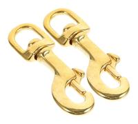 SHINYPASING 2Pcs Brass Trigger Hook for Keychain Making DIY Lanyard Clips Stylish Shiny Design Holds A Tight Grip Fit for Most Jump Rings and Chains Create Unique Eye-Catching Crafts