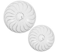 SHINYPASING 2pcs Bubble Glass Globe Lampshades 3.1" 4" Replacement Spherical Pendant Light Covers for Ceiling Fixtures, Modern Hanging Lamp Glass Shades for Home Lighting