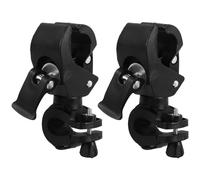 SHINYPASING 2Pcs Crutch Holder Cane Storage Holder Sturdy Plastic Metal Wheelchair Part Sturdy Stable Service Life Walking Stick for Mobility Scooter